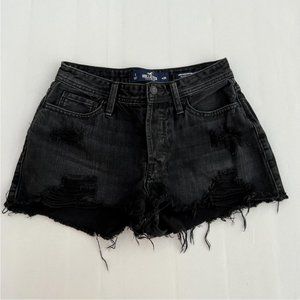 High-Rise Denim Mom Shorts